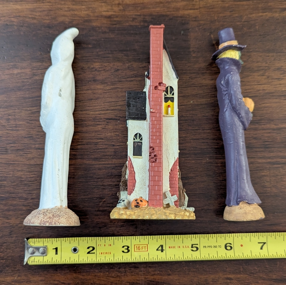 Halloween Figurine Set - Ghost, Haunted House, and Witch - Picture 6 of 9